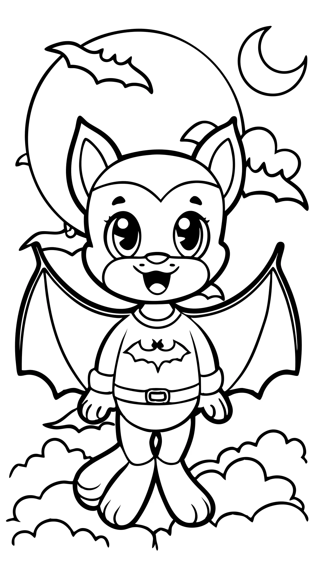 coloriage de chauve-souris